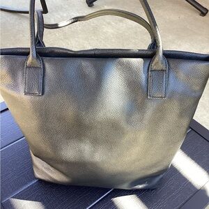 Black Leather Tote Bag